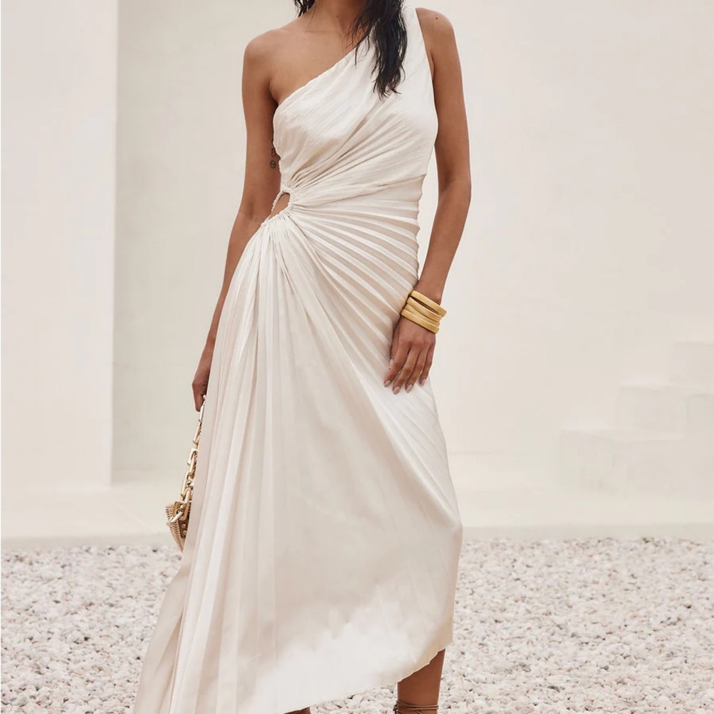 White Sands one shoulder maxi dress